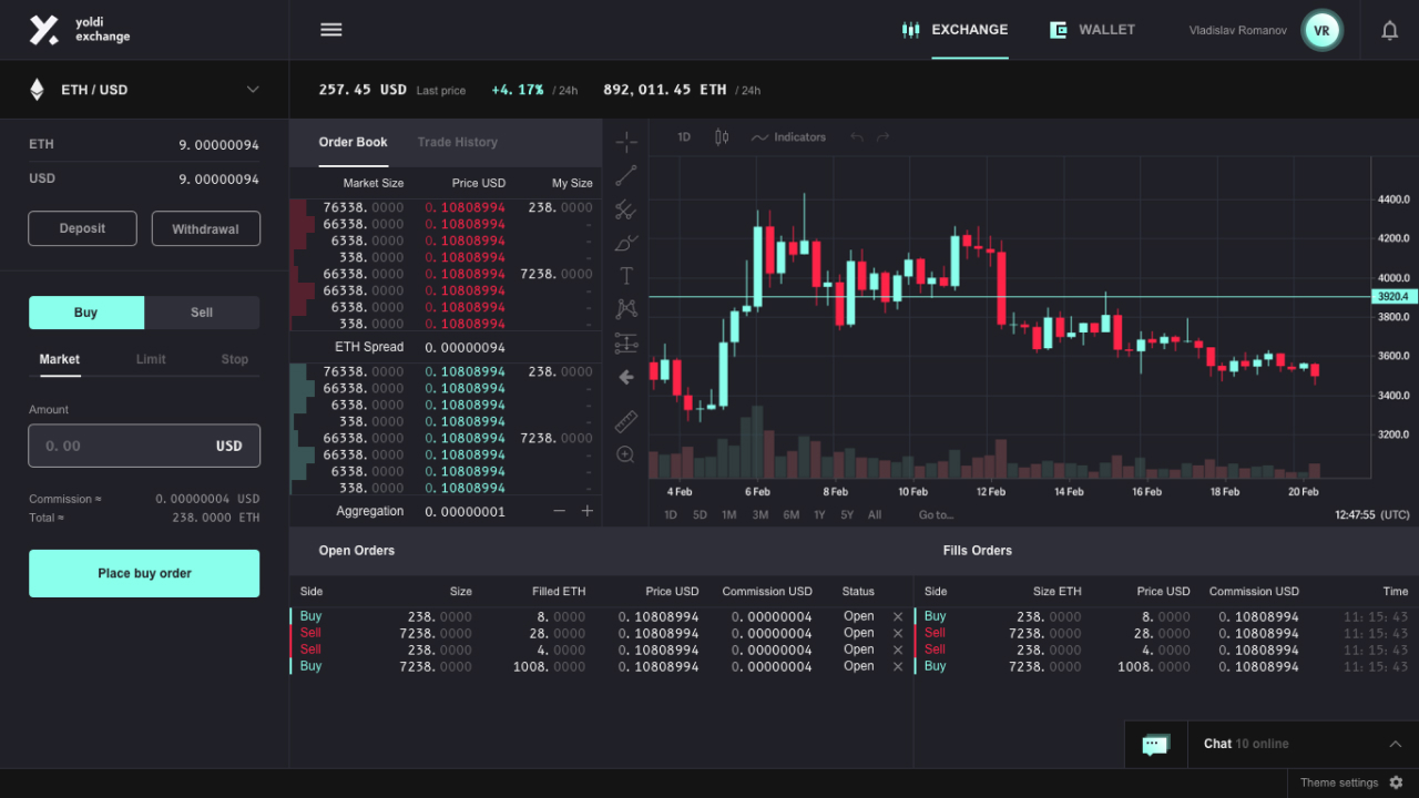 Yoldi Exchange design preview