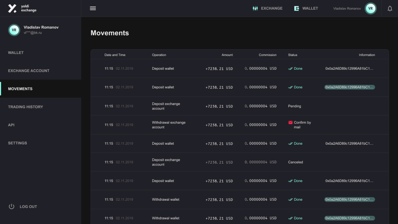 Yoldi Exchange design preview